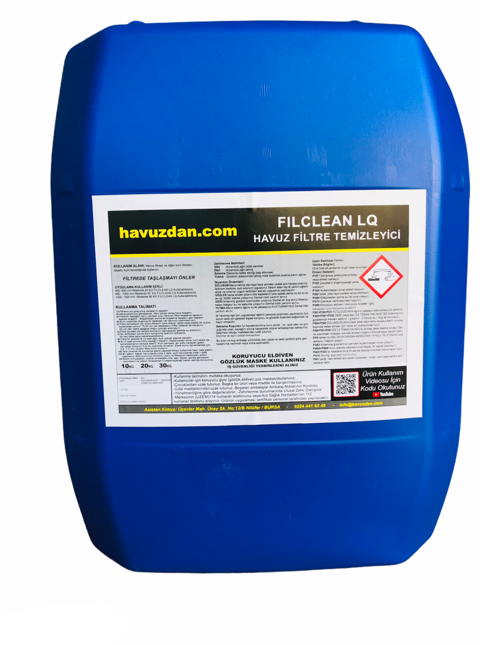 Filclean LQ Havuz Filtre Temizleyici 25 Kg
