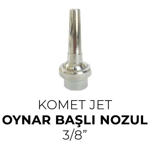 Komet Jet Oynar Başlı Nozul Palanmaz Çelik 3/8”