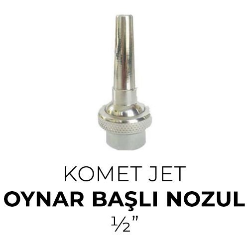 Komet Jet Oynar Başlı Nozul Palanmaz Çelik  ½”