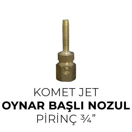 Komet Jet Oynar Başlı Nozul Pirinç ¾”
