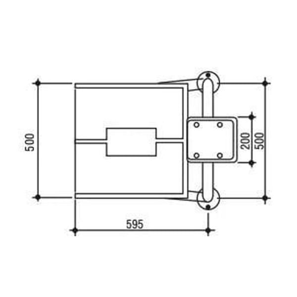 Sabit Atlama Platformu P.Ç. Ø 42 mm -  H=400 mm - 304 Kalite