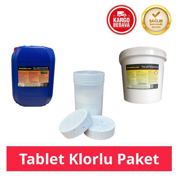 Havuz Bakım Kimyasal Seti Multi Tablet Klorlu Paket