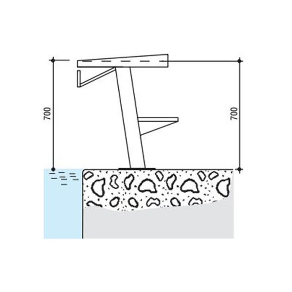Sabit Atlama Platformu P.Ç, H=700 mm