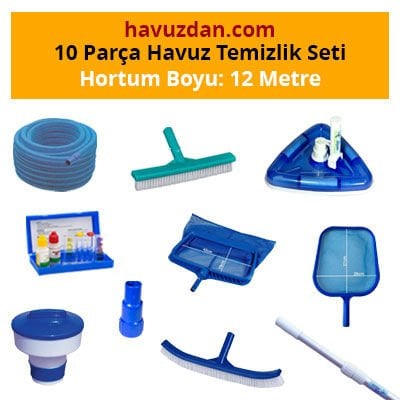 Liner Havuz Temizlik Seti 38 mm 12 Metre Hortum - 10 Parça