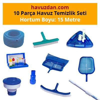 Liner Havuz Temizlik Seti 38 mm 15 Metre Hortum - 10 Parça