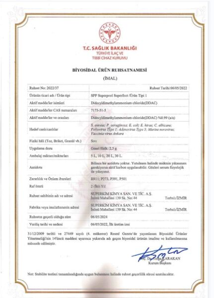 Ayak Dezenfektanı & 20 Kg