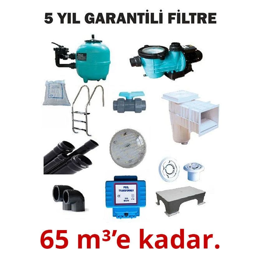 Skimmerli Havuz Yapım Seti 65 m3'e Kadar