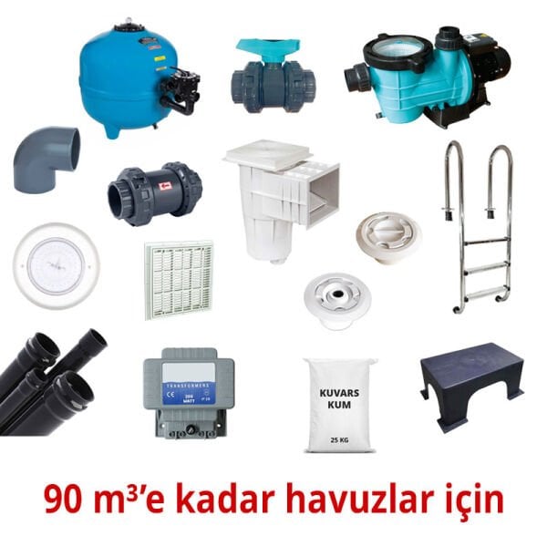 Skimmerli Havuz Yapım Seti 90 m3'e Kadar
