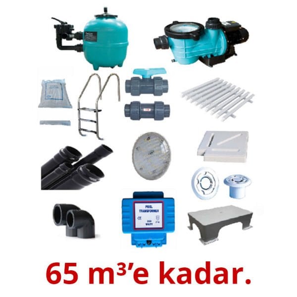 Taşmalı Havuz Yapım Seti 65 m3'e Kadar