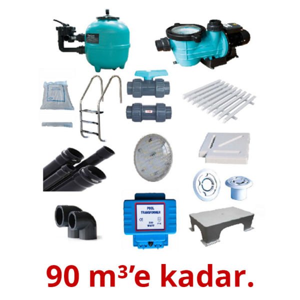 Taşmalı Havuz Yapım Seti 90 m3'e Kadar