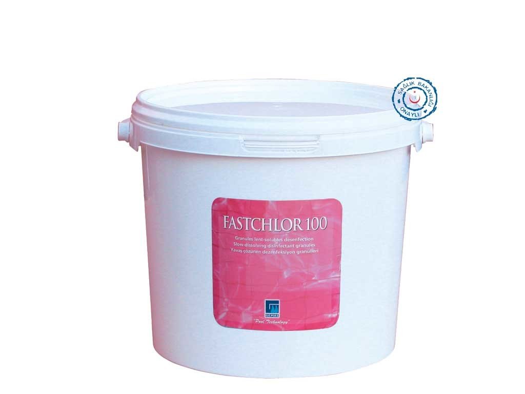Fastchlor 100 - 10 kg - % 90 Stabilize Triklor Granüllü  Toz Klor