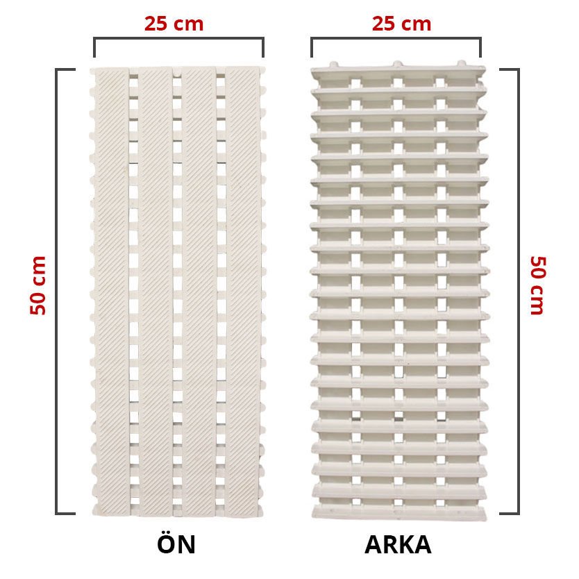25 cm - Blok Serisi Havuz Kenar Izgarası - 10 Metre