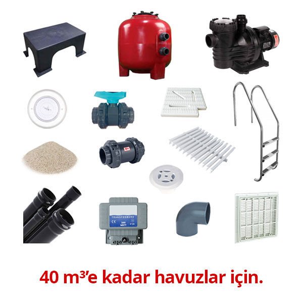 Atlaspool Taşmalı Havuz Yapım Seti 40 m3'e Kadar