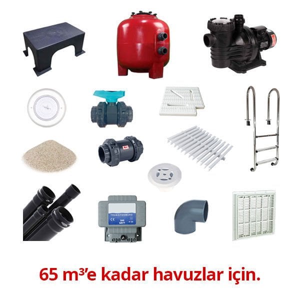 Atlaspool Taşmalı Havuz Yapım Seti 65 m3'e Kadar