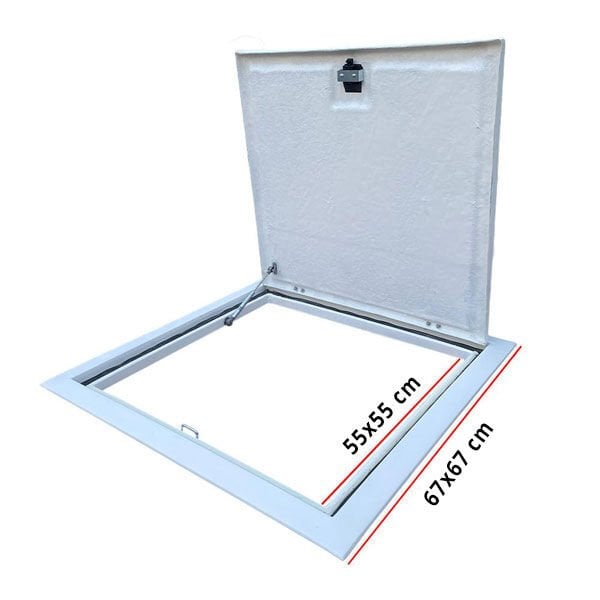 55x55 Havuz Makine Dairesi Kapağı Beyaz