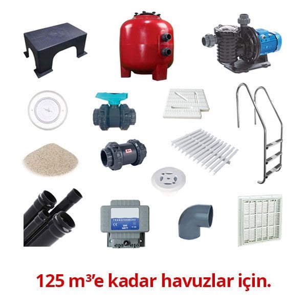 Atlaspool Taşmalı Havuz Yapım Seti 125 m3'e Kadar