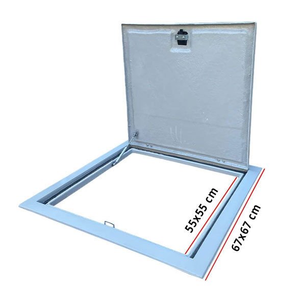 55x55 Havuz Makine Dairesi Kapağı Gri