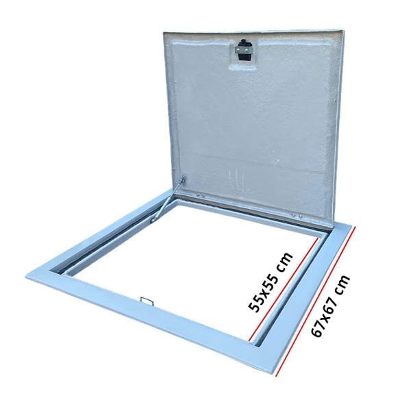 55x55 Havuz Makine Dairesi Kapağı Gri