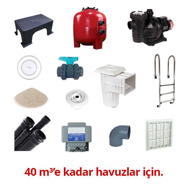 Atlaspool Skimmerlı Havuz Yapım Seti 40 m3'e Kadar