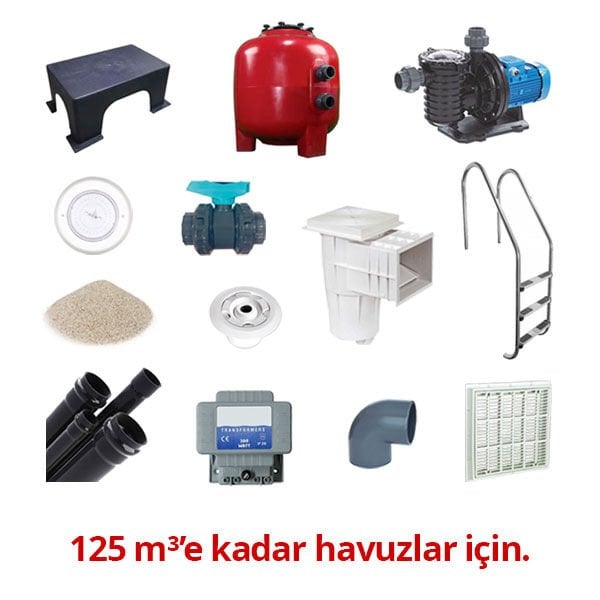 Atlaspool Skimmerlı Havuz Yapım Seti 125 m3'e Kadar