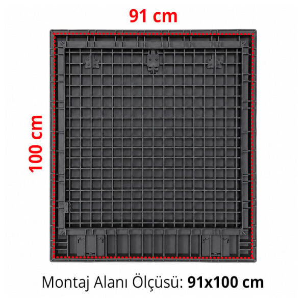 80x80 Kompozit Havuz Makine Dairesi Kapağı Antrasit