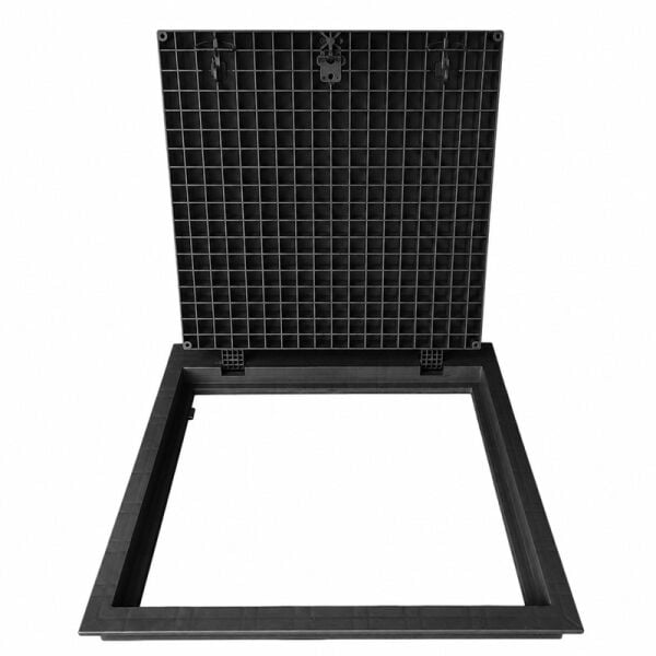 80x80 Kompozit Havuz Makine Dairesi Kapağı Siyah