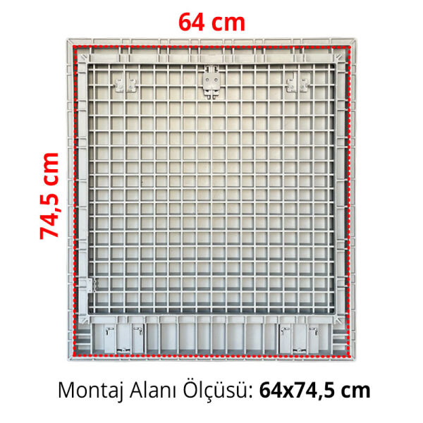 55x55 Kompozit Havuz Makine Dairesi Kapağı Gri