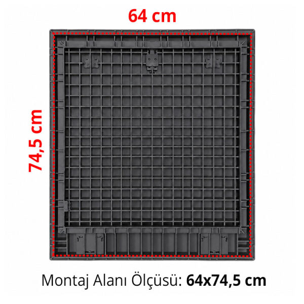 55x55 Kompozit Havuz Makine Dairesi Kapağı Antrasit