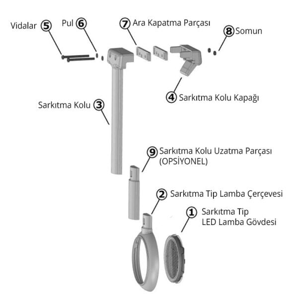Sarkıtma Havuz Su Altı Aydınlatma Lambası