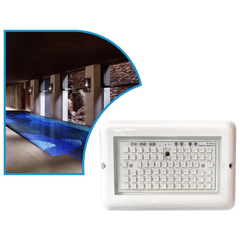 Havuz Led Ampul (Kare Sıva Üstü Çerçeve - Çap 10x15) 20 W