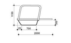 Düz 200 HR Tramplen Uzunluk 2 m, Yükseklik 0.35 m, Genişlik 0.4 m