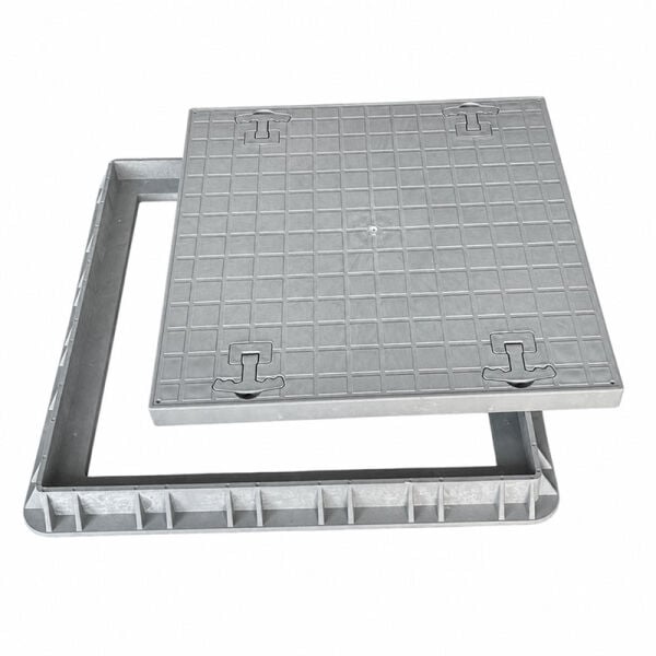 60x60 Kompozit Havuz Makine Dairesi Kapağı Gri