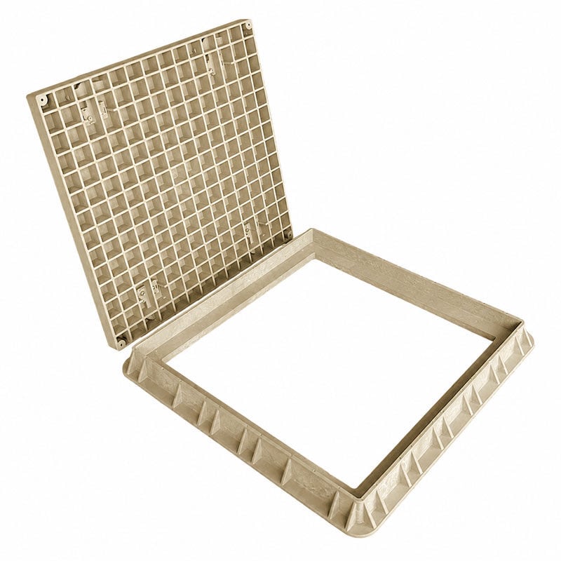 60x60 Kompozit Havuz Makine Dairesi Kapağı Bej