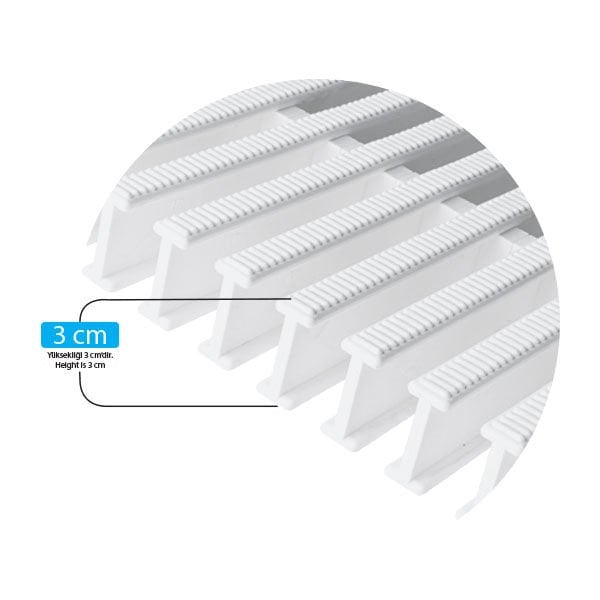 Çizgi Desen Tek Geçme I Kesit Havuz Kenar Izgarası - 10 Metre