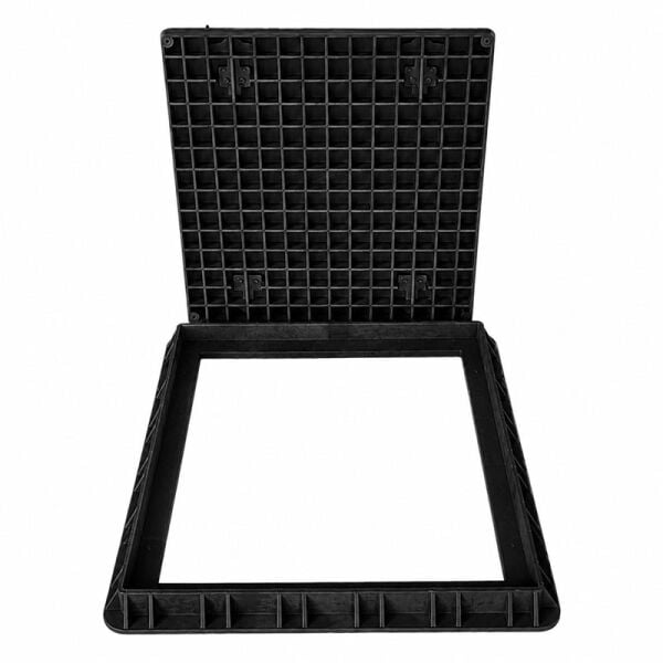60x60 Kompozit Havuz Makine Dairesi Kapağı Siyah