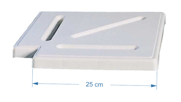 Taşma Izgarası Köşe Parçası, 90° - 25 cm - Plastik