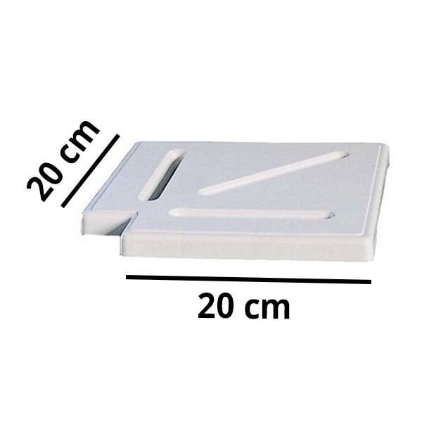 Taşma Izgarası Köşe Parçası, 90° - 20 cm - Plastik