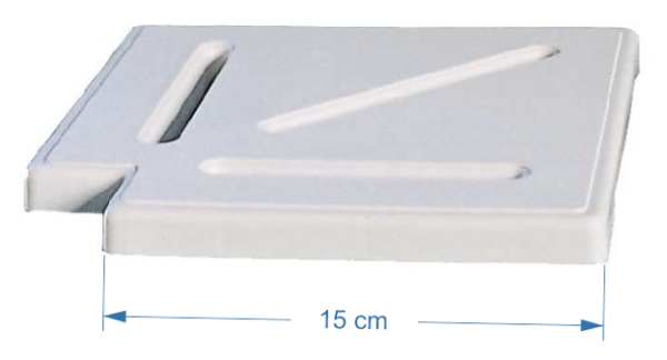 Taşma Izgarası Köşe Parçası, 90° - 15 cm - Plastik