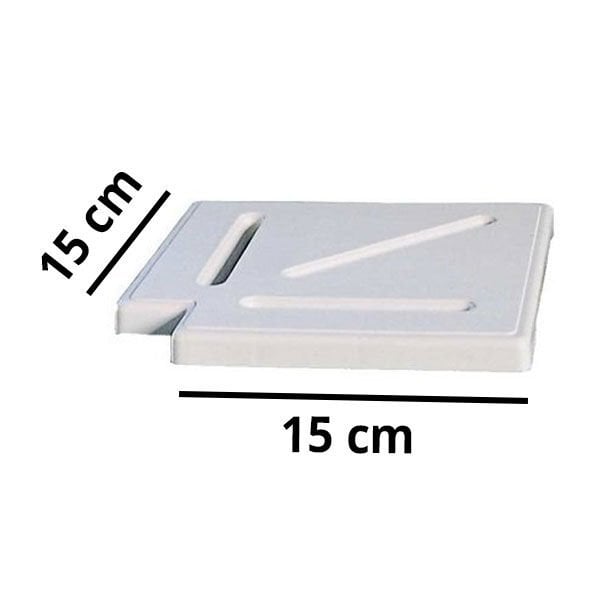 Taşma Izgarası Köşe Parçası, 90° - 15 cm - Plastik