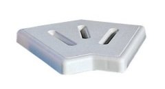 Taşma Izgarası Köşe Parçası, 45° - 20 cm - Plastik