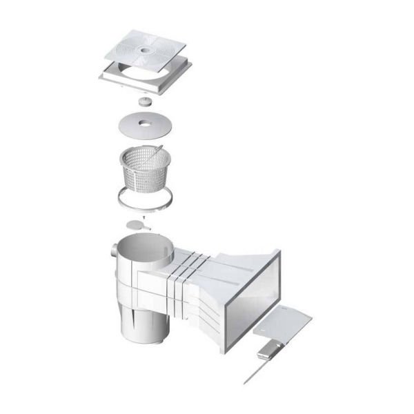 Geniş Ağızlı Kare Kapak Skımmer, Yüzer Kapaklı