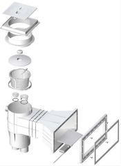 Lüks Geniş Ağızlı Kare Kapak Skımmer - Klapeli