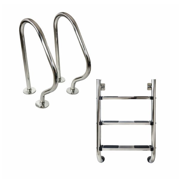 3 Basamaklı Havuz Merdiveni Two Part Seri 304 Model