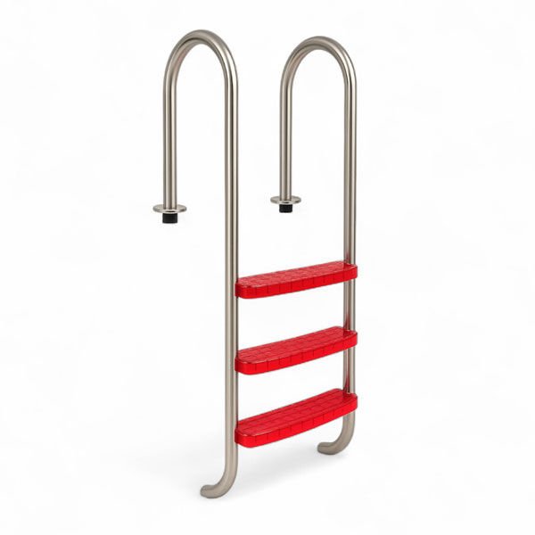 Kırmızı Plastik Havuz Merdiven Basamağı