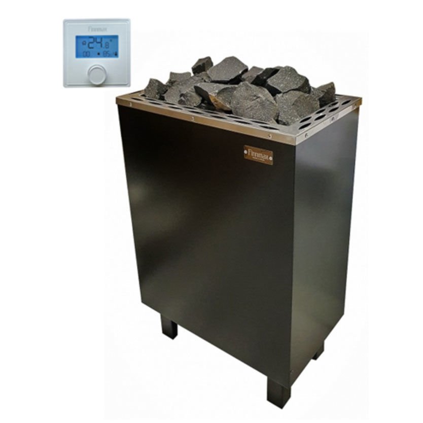 Yer Tipi Ayaklı Sauna Sobası 6-9 KW + Harici Kontrol Paneli