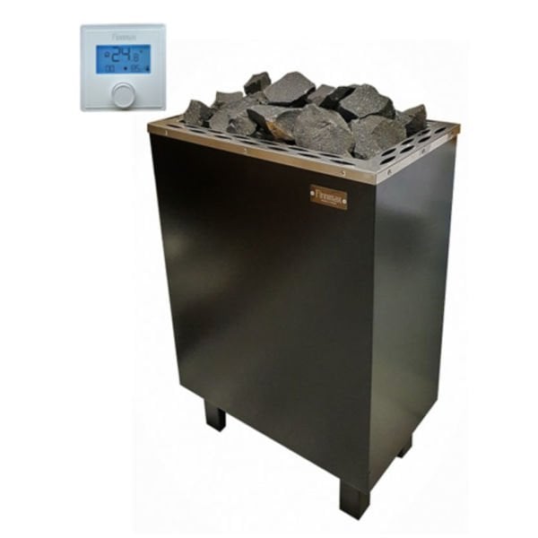 Yer Tipi Ayaklı Sauna Sobası 6-9 KW + Harici Kontrol Paneli