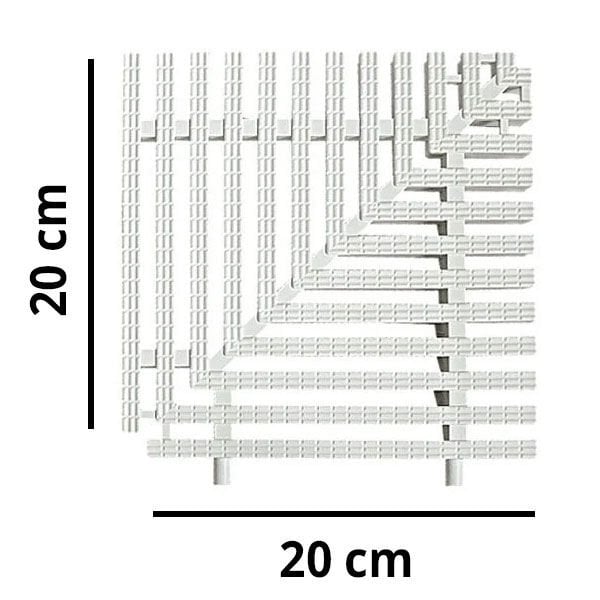Klasik Desen 90º Izgara Köşe Parçası 20 cm