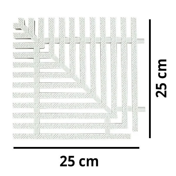 Yıldız Desen 90º Izgara Köşe Parçası 25 cm