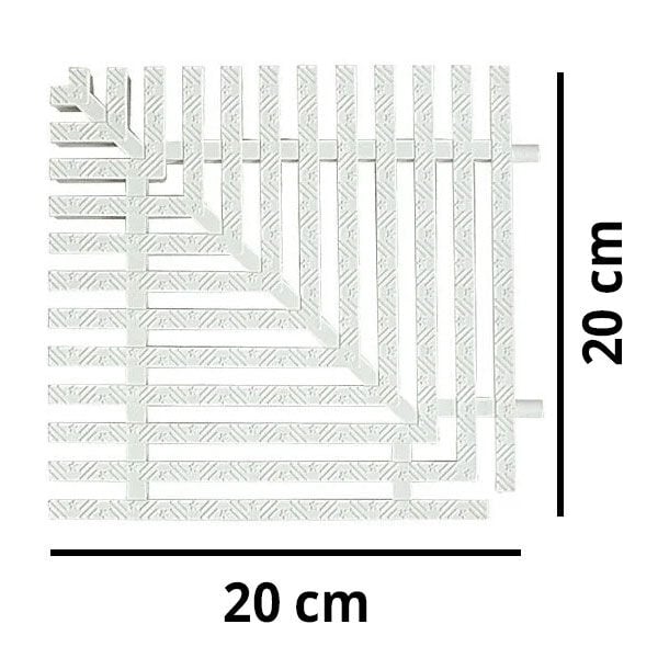 Yıldız Desen 90º Izgara Köşe Parçası 20 cm