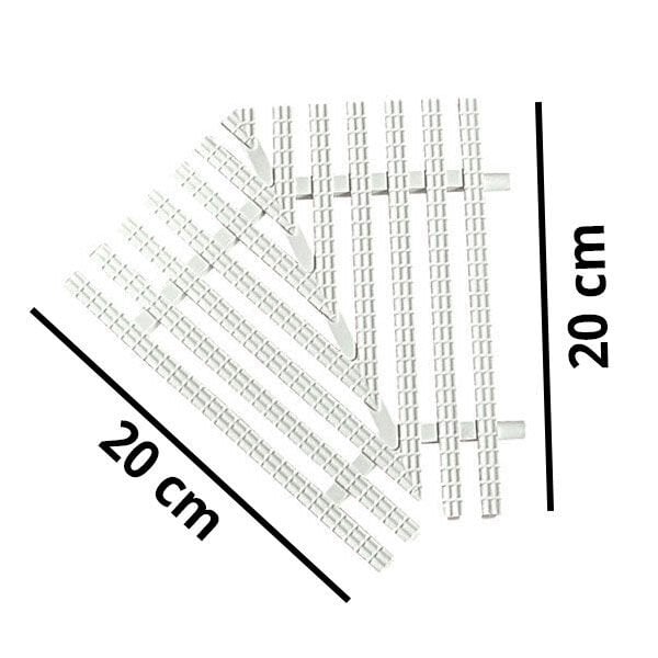 Klasik Desen 45º Izgara Köşe Parçası 20 cm
